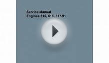 Mercedes Benz Service Manual Engine 615, 616, 617.91
