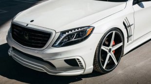 White Mercedes S550 Gets Wald Body Kit and Savini Wheels - Video